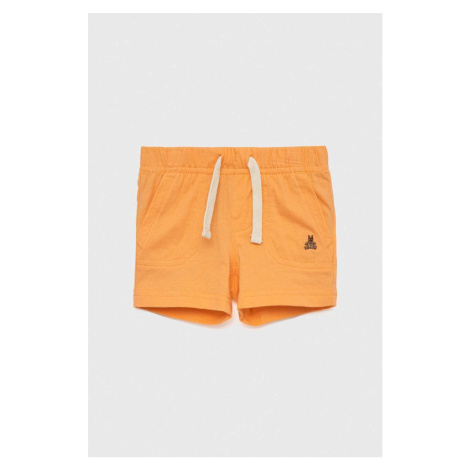 Dětské bavlněné šortky GAP oranžová barva, hladké