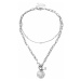 Camerazar Dámský náhrdelník choker s perlovým řetízkem, bižuterní kov, délka 36 cm + prodloužení