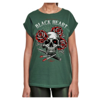 tričko dámské - LIPSTICK SKULL EXT - BLACK HEART - 9067