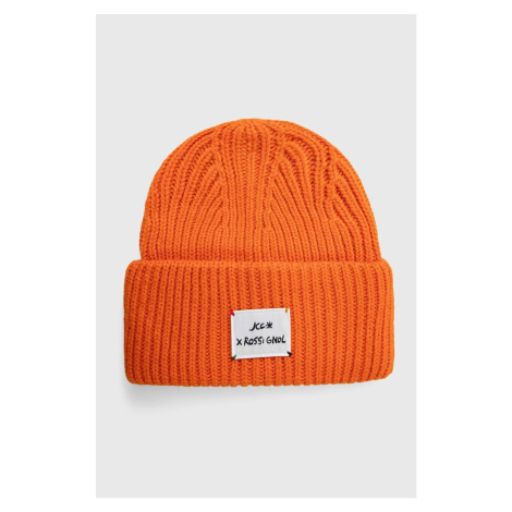 Čepice z vlněné směsi Rossignol JCC oranžová barva, z husté pleteniny