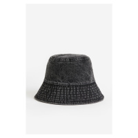 H & M - Džínový klobouk bucket - černá
