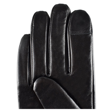 Semiline Dámské kožené antibakteriální rukavice P8211 Black