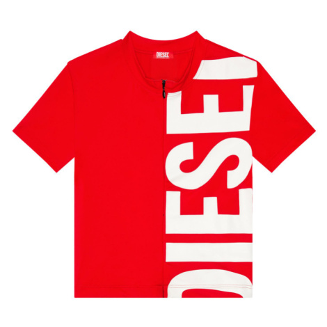 Plavky diesel bfowt-t-shirt-zip t-shirt racing red