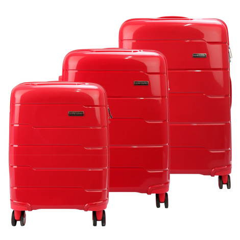 Sada cestovních kufrů Pierre Cardin LEE01 103 x3 Z červená