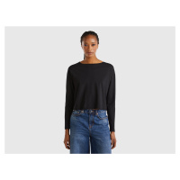 Benetton, Black Long Fiber Cotton T-shirt