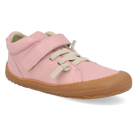 Barefoot dětské kotníkové boty Aylla - Tiksi růžové Aylla Shoes