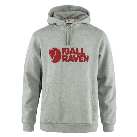 Fjällräven Logo Hoodie M Grey-Melange