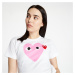 Comme des Garcons PLAY Tee White/ Pink