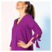 Blancheporte Šaty s kontrastním lemováním purpurová