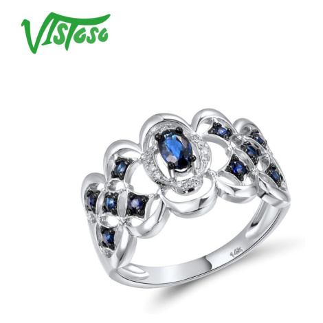 Masivní prsten modrý ornament Listese