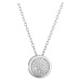 Stříbrný náhrdelník kulatý se zirkony 12061.1