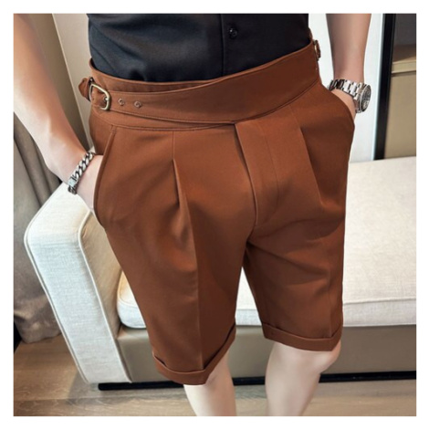 Pánské kalhotové šortky s opaskem JFC FASHION