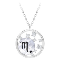 Preciosa Stříbrný náhrdelník s českým křišťálem Štír Sparkling Zodiac 6150 91 (řetízek, přívěsek