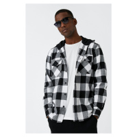 Koton Men's Black Plaid Shirt