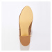 Blancheporte Kotníkové boty s páskem a zlatou sponou, karamelové karamelová