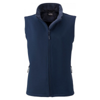 James & Nicholson Měkká větruodolná softshellová dámská vesta, modrá námořní - modrá námořní