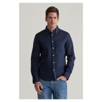 KOŠILE GANT REG GMNT DYED WAFFLE SHIRT EVENING BLUE