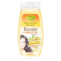 Bione Cosmetics Keratin + Arganový olej regenerační šampon pro lesk a hebkost vlasů 260 ml