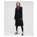 Kabát karl lagerfeld tailored feminine coat černá