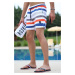 Madmext Red Striped Swimming Shorts 2945