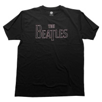 The Beatles Tričko Drop T Embroidered Unisex Black