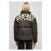 Ladies AOP Sherpa Mixed Puffer Jacket