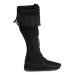 Minnetonka FRONT LACE HARDSOLE KNEE HI BOOT Černá