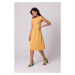 Bavlněné šaty s vysokým pasem B262 BeWear