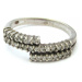 AutorskeSperky.com - Stříbrný prsten s bílými topazy - S1420