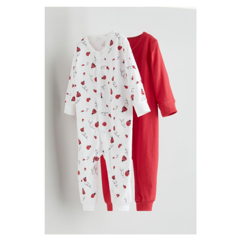 H & M - Bavlněné pyžamo se vzorkem: balení po 2 - červená H&M