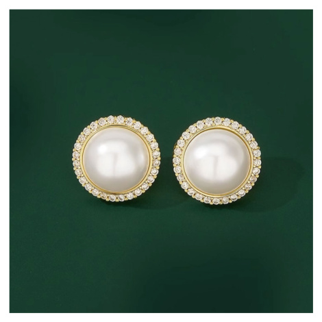 JAY Náušnice s perlou a zirkony Agatha JAY-0028-17113250528 Bílá