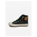 Černé klučičí kotníkové kožené tenisky Converse Chuck Taylor All Star - unisex