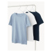 Sada tří klučičích basic triček ve světle modré, bílé a tmavě modré barvě Marks & Spencer