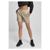 Ladies Crinkle Nylon Shorts - concrete