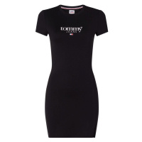 Tommy Jeans Dress - TJW ESS LOGO 1 BODYCON DRESS black