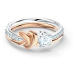 Swarovski Luxusní bicolor prsten s krystaly Lifelong Heart 5535403