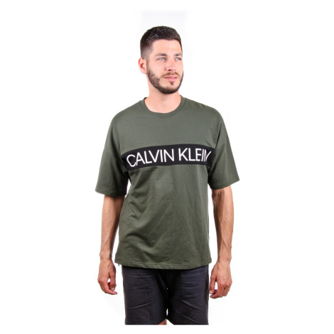 Calvin Klein pánské zelené tričko Logo