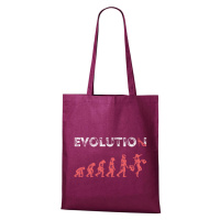 DOBRÝ TRIKO Bavlněná taška s potiskem Evoluce nákupy Barva: Fuchsiová