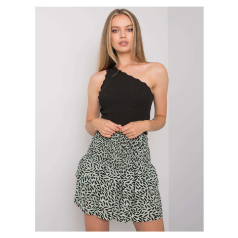 Green and black skirt with Onyx RUE PARIS patterns Fashionhunters