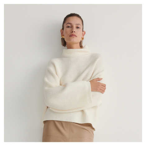 Reserved - Svetr s rolákem - Krémová