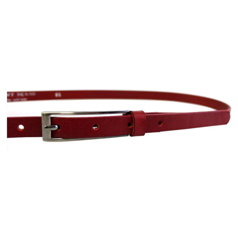 Penny Belts Dámský kožený opasek 15-1-93 red 110 cm