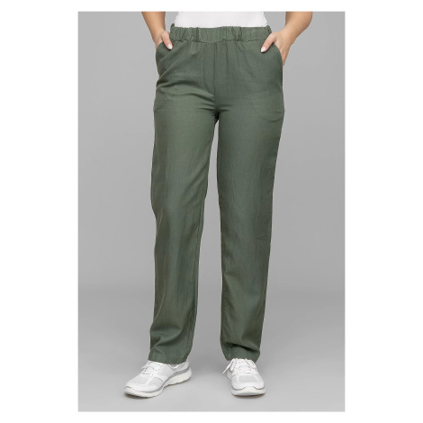 QVC DAWID kalhoty s podílem lnu Barva: Zelená, Mezinárodní