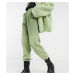 COLLUSION oversized joggers co-ord in khaki ombre-Green