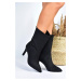 Fox Shoes Black Suede Women's Boots