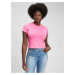 Růžové dámské tričko graphic shrunken t-shirt
