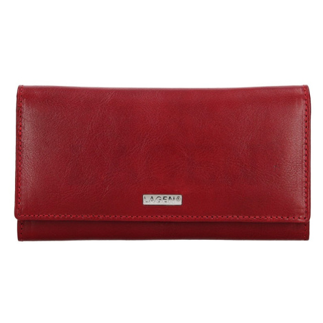 Lagen Dámská kožená peněženka 250038 červená