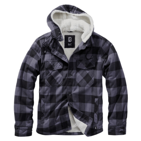 Brandit Bunda Lumberjacket Hooded černá | šedá