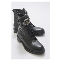 LuviShoes Follow Black Floaters Women's Boots From Genuine Leather.
