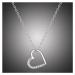GRACE Silver Jewellery Stříbrný náhrdelník se zirkony Elba - stříbro 925/1000, srdce NH-SCN347/9