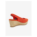 Oranžové dámské sandály na klínku Tommy Hilfiger Iconic Elba